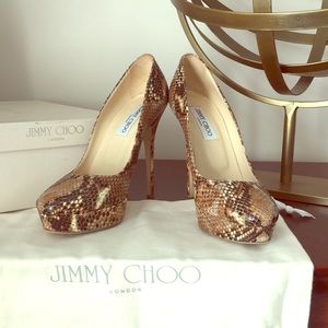 Jimmy Choo Snakeskin Heels, EU Size 39